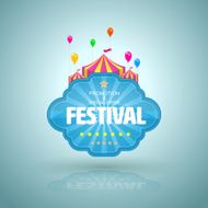 Promotion banner with circus tent and balloon N2