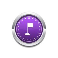 Flag Sign Purple Vector Icon Button N2