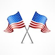 Two American flag