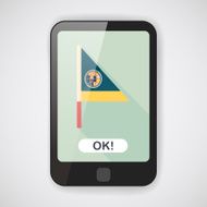 Flag flat icon with long shadow