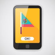 Flag flat icon with long shadow N2