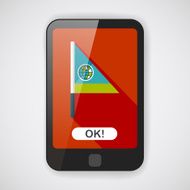 Flag flat icon with long shadow N4
