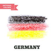 Handdrawn in pencil Germany flag