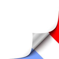 Curled Paper Corner with Luxembourg Flag Background N2