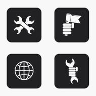 Vector modern labour day icons set N2