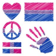 Collection of gay culture symbols