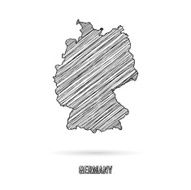 Germany map hand draw
