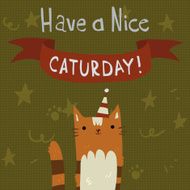 Cats Saturday Postcard