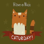 Cats Saturday Postcard N2
