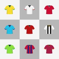 Soccer football shirts illustration vector set N2