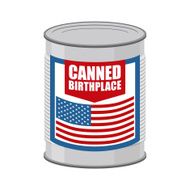 Canned birthplace Patriotic canned Part of motherland in Tin