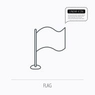 Waving flag icon Location pointer sign N2