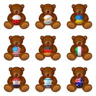 Bear soccer ball flag N4
