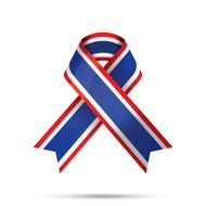 Thailand ribbon on white background