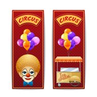 Two vertical circus banners N2