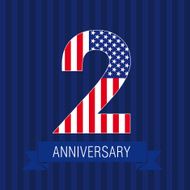 Anniversary 2 US flag logo