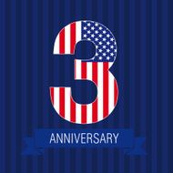 Anniversary 3 US flag logo