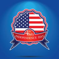 4th of July American independence day badge Happy independenc