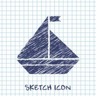 Vector icon of yacht N6