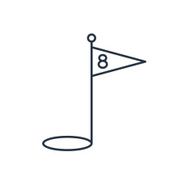 Hole Course Golf outline icon