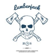 Skull with Crossed Axes isolated on white Vector