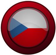 Czech Republic Flag on Shield