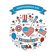 set of design elements for Independence Day