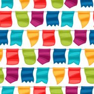 Celebration holiday seamless pattern with garland of flags N3