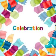 Celebration holiday greeting card with garland of flags N3