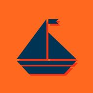 Vector icon of yacht N7