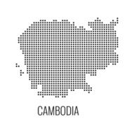 cambodia dotted map vector