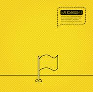 Waving flag icon Location pointer sign N4