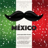 Mexican Mustache Copy Space