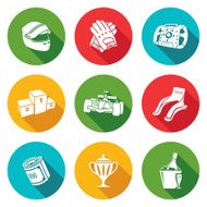Auto Racing Icons Set Vector Illustration