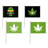 Rasta flags set Banner for addicts of Jamaica