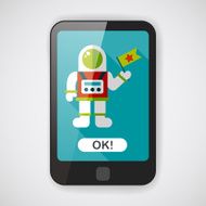 Space Astronaut flat icon with long shadow eps10 N36