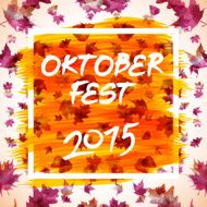 patch with checkered pattern and text Oktoberfest 2015