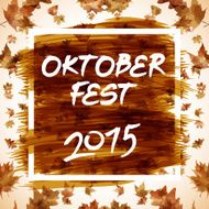 patch with checkered pattern and text Oktoberfest 2015 N2