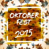 patch with checkered pattern and text Oktoberfest 2015 N3