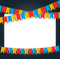 Festival flag banner vector