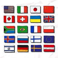 Set of flags Hand drawn