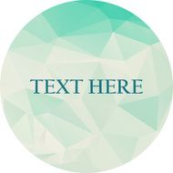 Round p olygonal label for text message