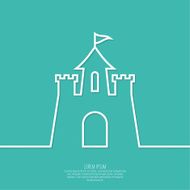 Abstract background with a medieval fortress