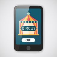 circus flat icon with long shadow eps10