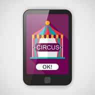 circus flat icon with long shadow eps10 N2