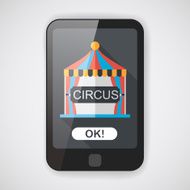 circus flat icon with long shadow eps10 N3