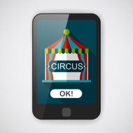circus flat icon with long shadow eps10 N4