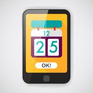 Calendar flat icon with long shadow eps10 N42