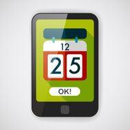 Calendar flat icon with long shadow eps10 N44