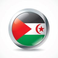 Western Sahara flag button